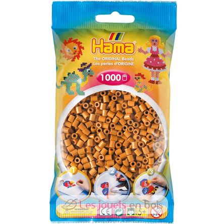 Tüte mit 1000 Kunststoffperlen Midi Hellbraun HAMA-207-21 Hama 1