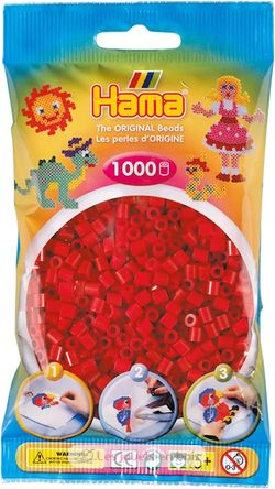 Tüte mit 1000 Kunststoffperlen Midi Rote Weihnachten HAMA-207-22 Hama 2