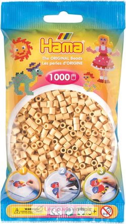 Tüte mit 1000 Kunststoffperlen Midi beige HAMA-207-27 Hama 2