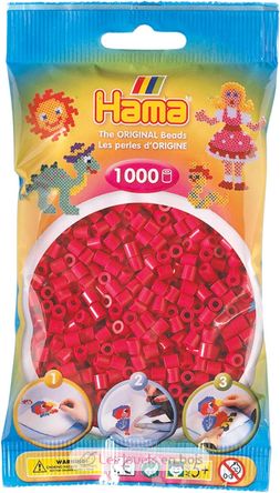 Tüte mit 1000 Kunststoffperlen Midi Rotwein HAMA-207-29 Hama 2