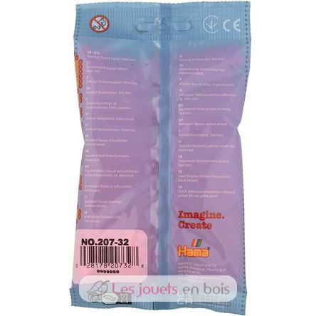Tüte mit 1000 Kunststoffperlen Midi Fuchsie HAMA-207-32 Hama 4