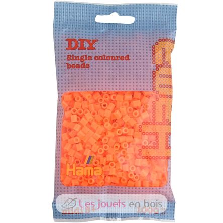 Tüte mit 1000 Kunststoffperlen Midi Neon orange HAMA-207-38 Hama 1