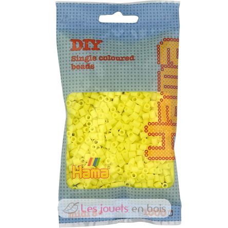 Tüte mit 1000 Kunststoffperlen Midi pastellgelb HAMA-207-43 Hama 1