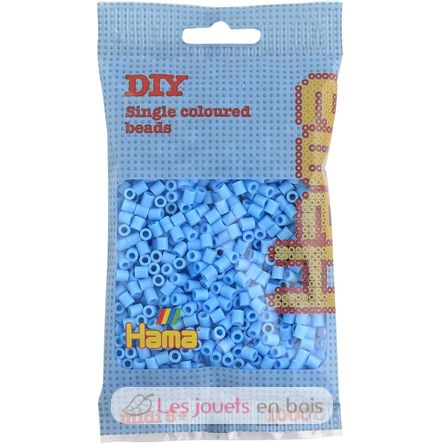 Tüte mit 1000 Kunststoffperlen Midi pastellblau HAMA-207-46 Hama 1