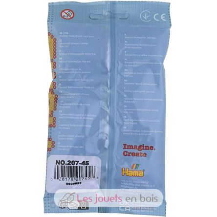 Tüte mit 1000 Kunststoffperlen Midi pastellblau HAMA-207-46 Hama 4