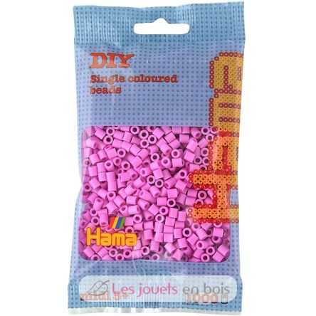 Tüte mit 1000 Kunststoffperlen Midi Pastellrosa HAMA-207-48 Hama 1