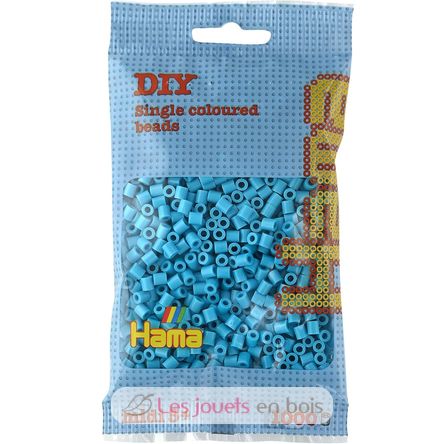 Tüte mit 1000 Kunststoffperlen Midi azurblau HAMA-207-49 Hama 1