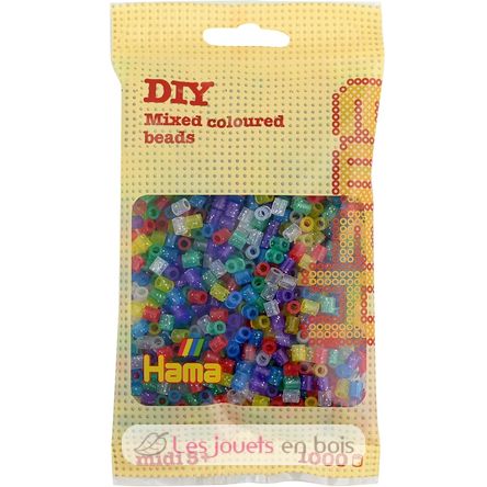Tüte mit 1000 Kunststoffperlen Midi Pailletten HAMA-207-54 Hama 1