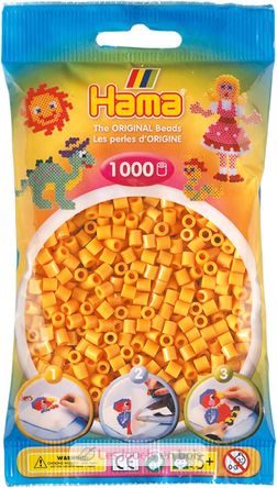 Tüte mit 1000 Kunststoffperlen Midi brauner Teddy HAMA-207-60 Hama 2