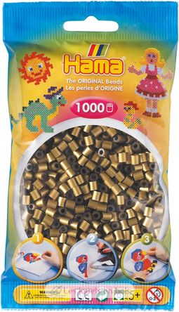 Tüte mit 1000 Kunststoffperlen Midi bronze HAMA-207-63 Hama 2