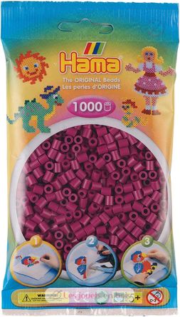 Tüte mit 1000 Kunststoffperlen Midi Pflaume HAMA-207-82 Hama 2