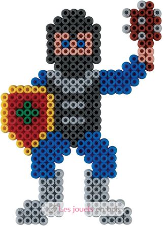 Tüte mit 1000 Kunststoffperlen Midi hellgrau HAMA-207-70 Hama 4