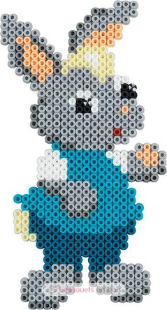 Tüte mit 1000 Kunststoffperlen Midi dunkelgrau HAMA-207-71 Hama 3