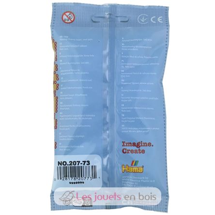 Tüte mit 1000 Kunststoffperlen Midi transparent blau HAMA-207-73 Hama 7