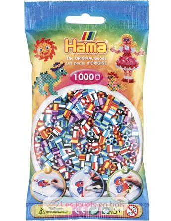 Tüte mit 1000 Kunststoffperlen Midi zweifarbig HAMA-207-90 Hama 1