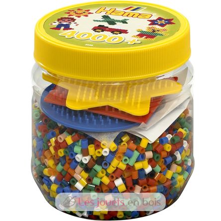 Gelb Topf mit 4000 Midi-Kunststoffperlen HAMA-2052 Hama 1