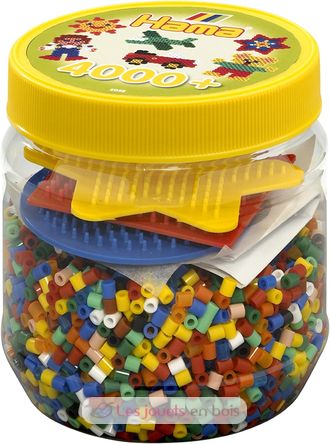 Gelb Topf mit 4000 Midi-Kunststoffperlen HAMA-2052 Hama 1