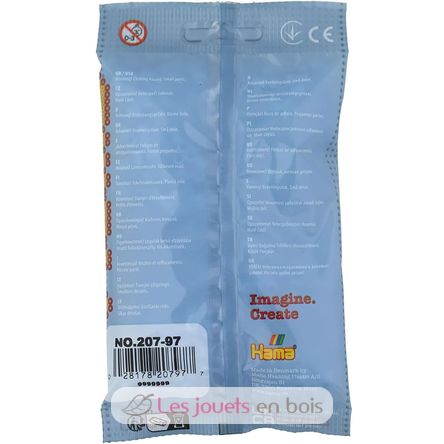 Tüte mit 1000 Kunststoffperlen Midi Eisblau HAMA-207-97 Hama 3