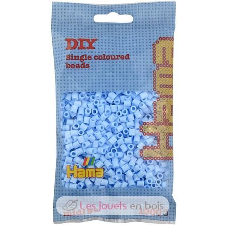 Tüte mit 1000 Kunststoffperlen Midi Eisblau HAMA-207-97 Hama 1