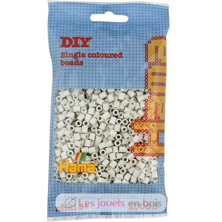 Tüte mit 1000 Kunststoffperlen Midi Kalkstein weiß HAMA-207-77 Hama 1