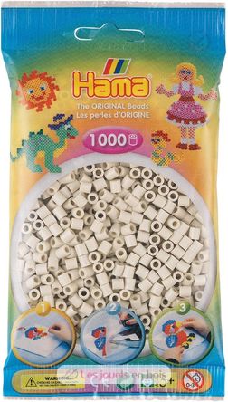 Tüte mit 1000 Kunststoffperlen Midi Kalkstein weiß HAMA-207-77 Hama 2