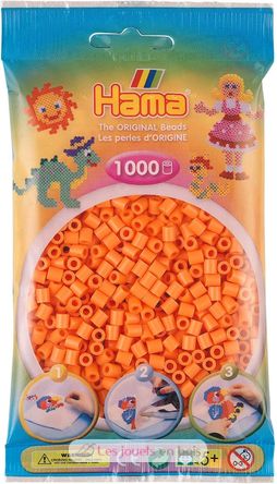 Tüte mit 1000 Kunststoffperlen Midi Aprikose HAMA-207-79 Hama 2