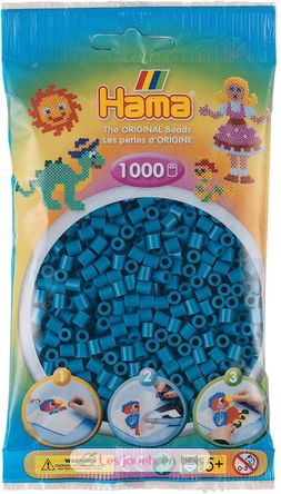 Tüte mit 1000 Kunststoffperlen Midi Blaues Öl HAMA-207-83 Hama 2