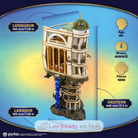 Modellbausatz Gringotts Bank Murmelbahn U70276 Ugears 11