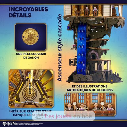 Modellbausatz Gringotts Bank Murmelbahn U70276 Ugears 10