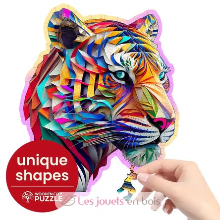 Holzpuzzle Bunter Tiger 150 Teile WC-HE-0169-M Wooden City 4