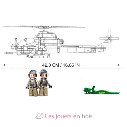 Model Bricks - Kampfhubschrauber SL-M38-B0838 Sluban 4