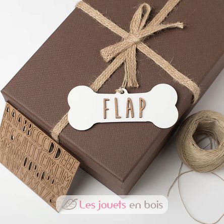 Weihnachtsdeko - Personalisiertes Knochen weißes Holz VI-HU11 Vintiun 1