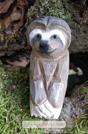 Figur Dreizehenfaultier aus Holz WU-40719 Wudimals 4