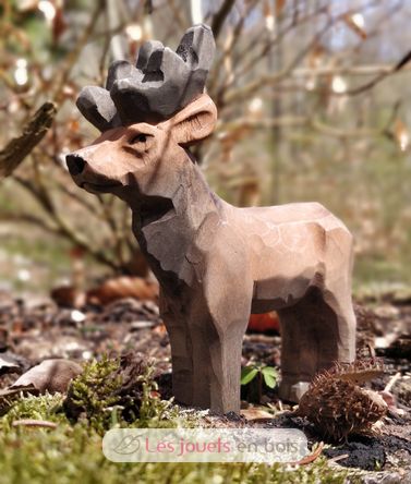 Figur Hirsch aus Holz WU-40712 Wudimals 3