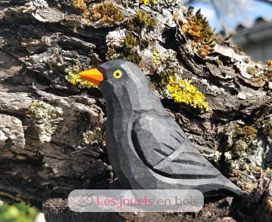 Figur Amsel aus Holz WU-41014 Wudimals 2