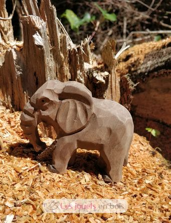 Figur Elefantenkalb aus Holz WU-40465 Wudimals 3