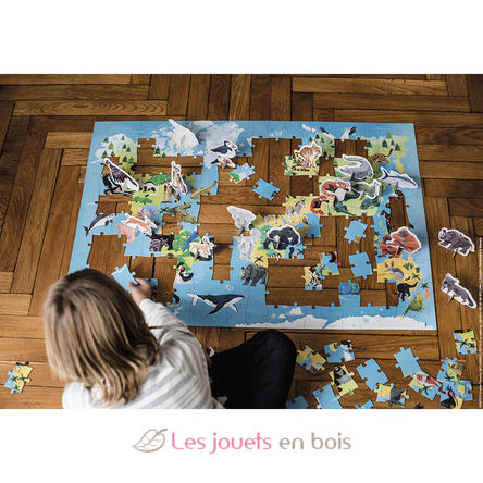 Edukativ-puzzle Gefährdete Tiere 200 Teile J02676 Janod 2