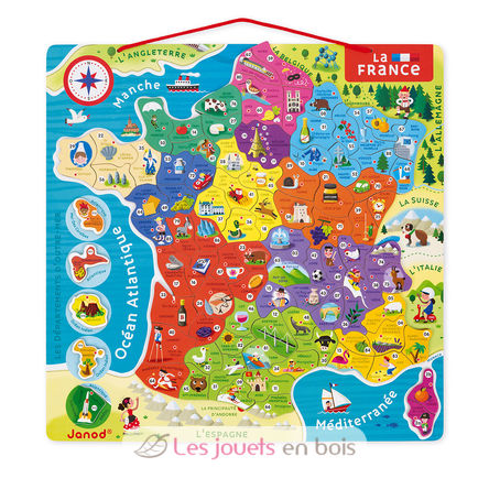 Magnetische Landkarte Frankreich J05480 Janod 5