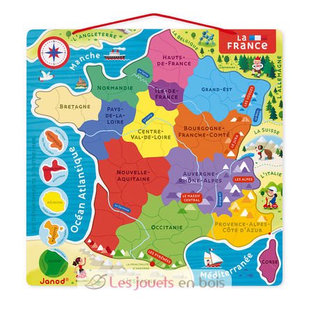 Magnetische Landkarte Frankreich J05480 Janod 6