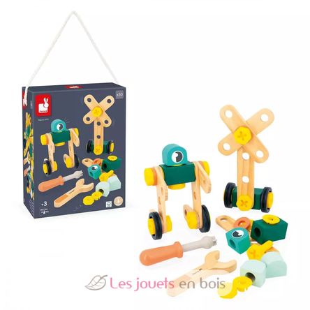 Brico'Kids Konstruktionsspiel aus Holz mit 50 Teilen J06453 Janod 6