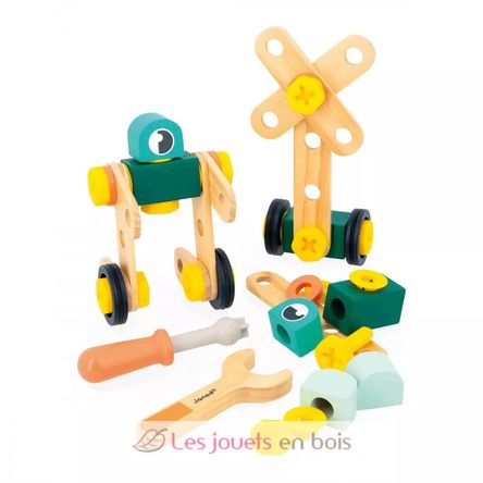 Brico'Kids Konstruktionsspiel aus Holz mit 50 Teilen J06453 Janod 1