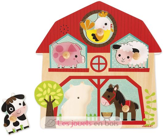 Musik-Puzzle Freunde der Farm J07079 Janod 2