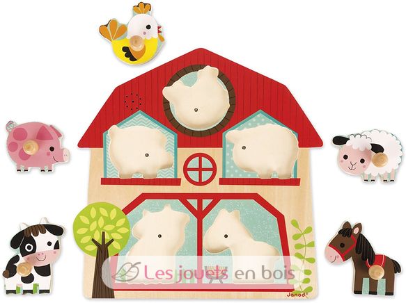 Musik-Puzzle Freunde der Farm J07079 Janod 3