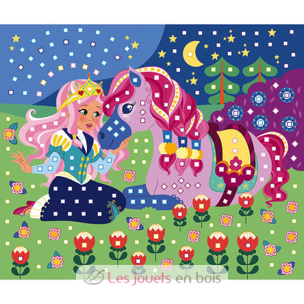 Mosaik-Aufkleber Ponys und Einhörner J07957 Janod 6