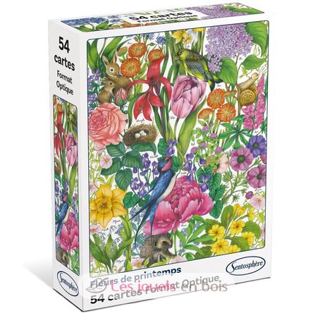 Kartenspiel mit 54 Karten Frühlingsblumen SS-1300 Sentosphère 3