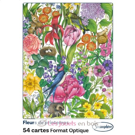 Kartenspiel mit 54 Karten Frühlingsblumen SS-1300 Sentosphère 4