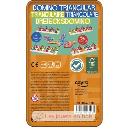 Dreiecksdomino in der Metallbox CA108 Cayro 5