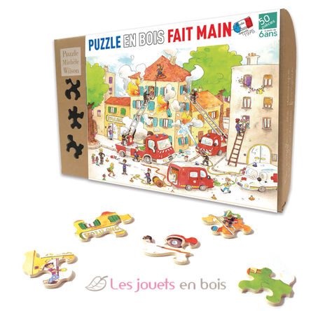 Feuerwehrleute von Laure Cacouault K113-50 Puzzle Michele Wilson 1