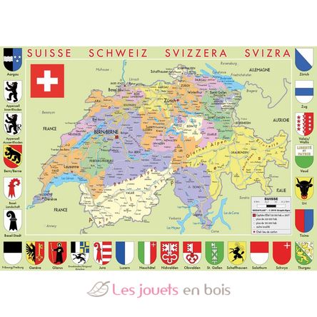 Puzzle Karte der Schweiz K77-50 Puzzle Michele Wilson 2