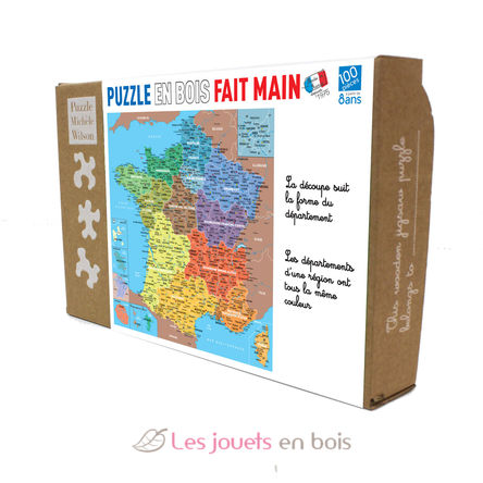 Karte von Frankreich - Abteilungen K80-100 Puzzle Michele Wilson 1